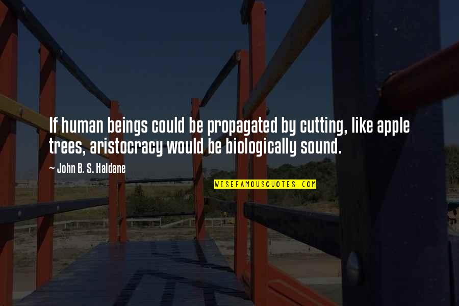 Chifor Sorin Quotes By John B. S. Haldane: If human beings could be propagated by cutting, Chifor Sorin Quotes By John B. S. Haldane: If human beings could be propagated by cutting,