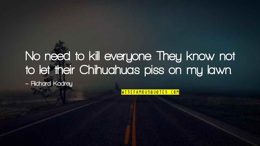 Chihuahuas Quotes By Richard Kadrey: No need to kill everyone. They know not