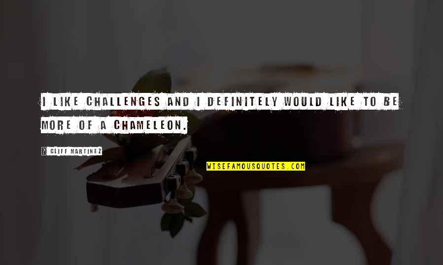 Chika Fujiwara Quotes By Cliff Martinez: I like challenges and I definitely would like