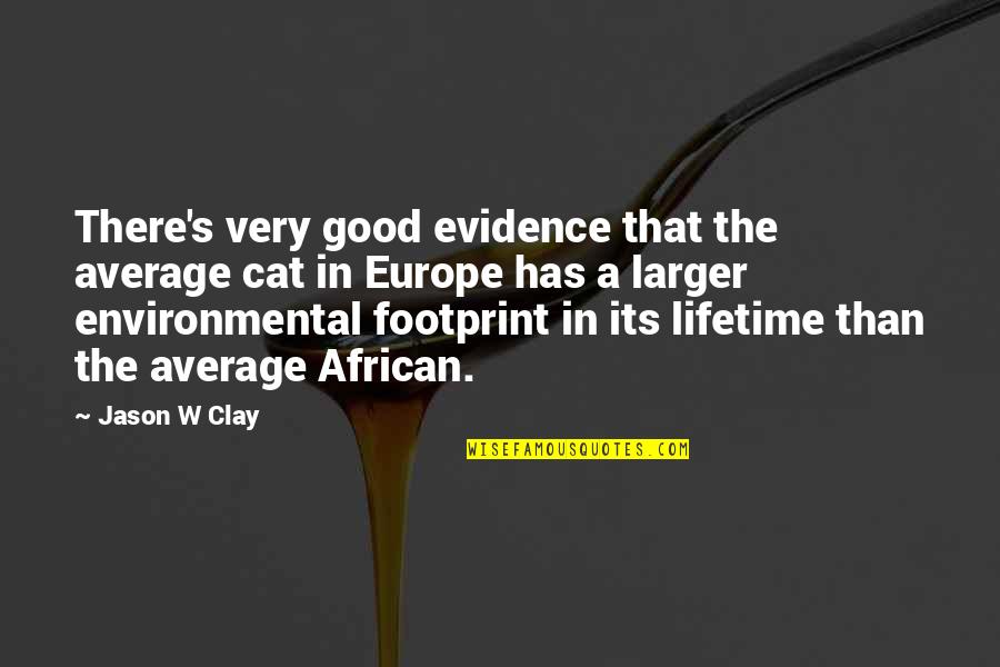 Child Abuse Effects Quotes By Jason W Clay: There's very good evidence that the average cat Child Abuse Effects Quotes By Jason W Clay: There's very good evidence that the average cat