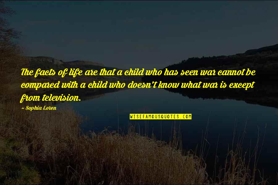Child And War Quotes By Sophia Loren: The facts of life are that a child