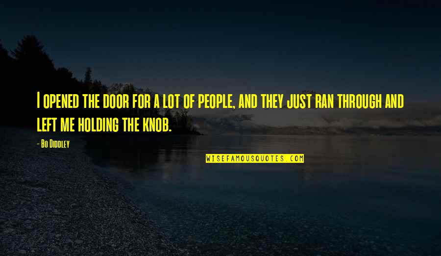 Child Care Worker Quotes By Bo Diddley: I opened the door for a lot of