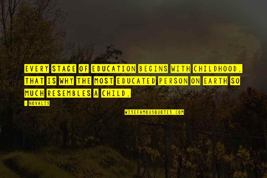 Child Education Quotes By Novalis: Every stage of education begins with childhood. That