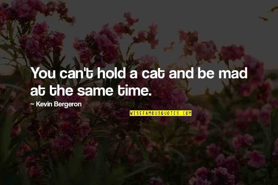 Child Labor During The Progressive Era Quotes By Kevin Bergeron: You can't hold a cat and be mad