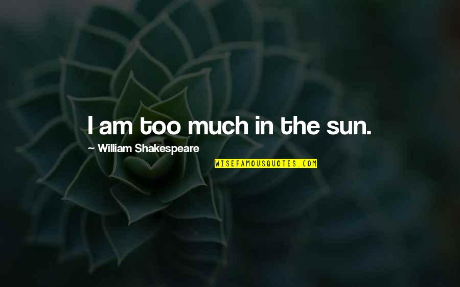 Child Loving Parent Quotes By William Shakespeare: I am too much in the sun. Child Loving Parent Quotes By William Shakespeare: I am too much in the sun.
