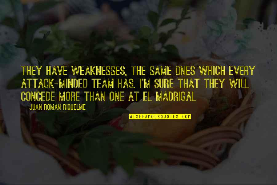 Child Obesity Quotes By Juan Roman Riquelme: They have weaknesses, the same ones which every