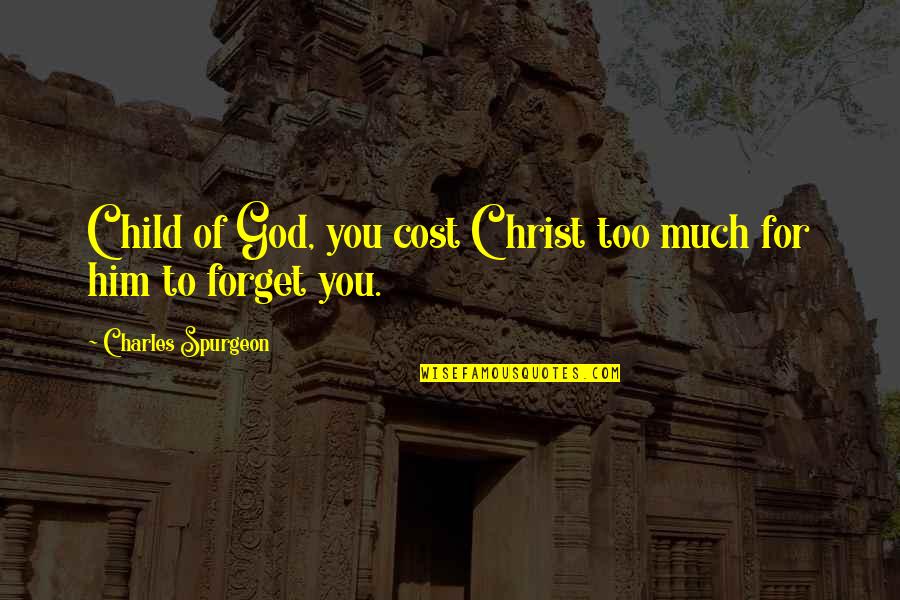 Child Of God Quotes By Charles Spurgeon: Child of God, you cost Christ too much