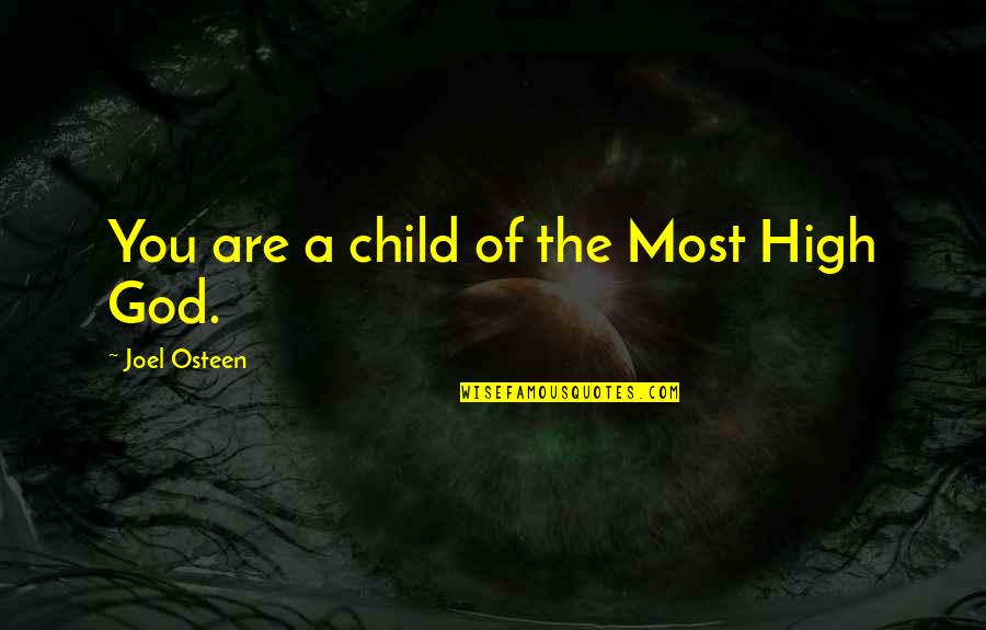 Child Of God Quotes By Joel Osteen: You are a child of the Most High