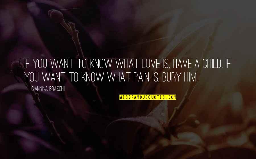 Child Pain Quotes By Giannina Braschi: If you want to know what love is,