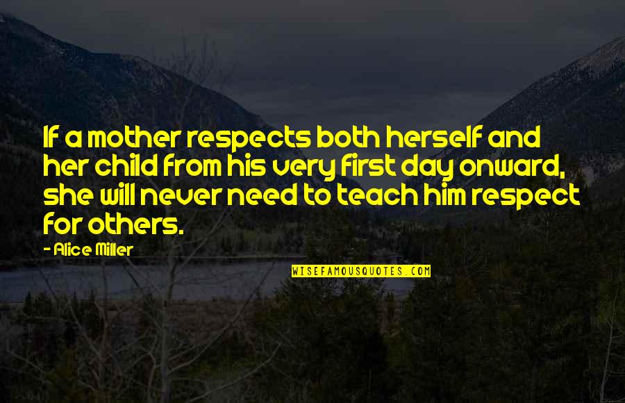 Child Respect Quotes By Alice Miller: If a mother respects both herself and her