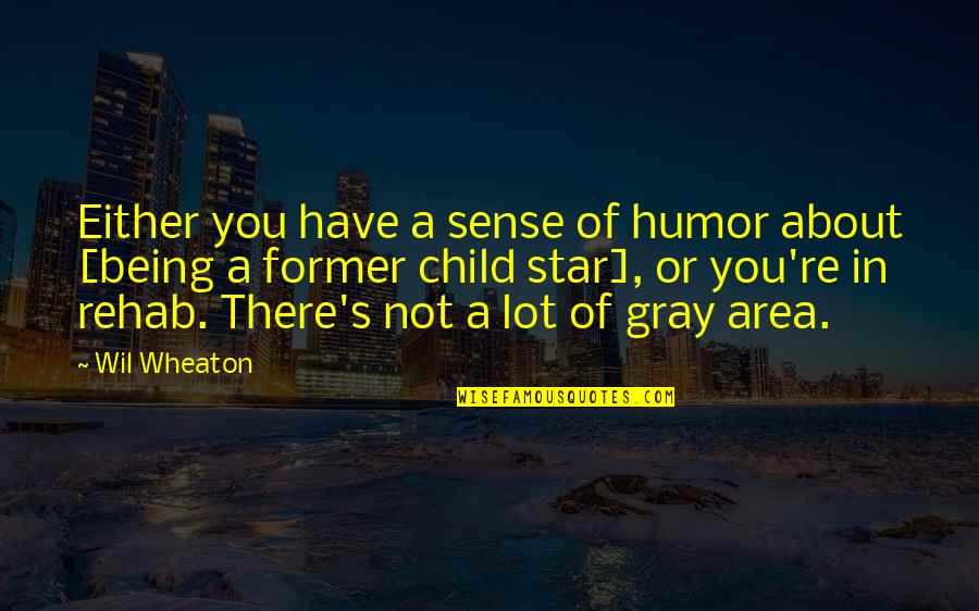 Child Star Quotes By Wil Wheaton: Either you have a sense of humor about