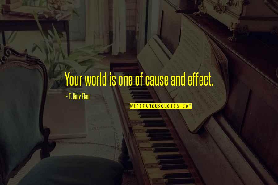 Childhood Crush Quotes By T. Harv Eker: Your world is one of cause and effect.