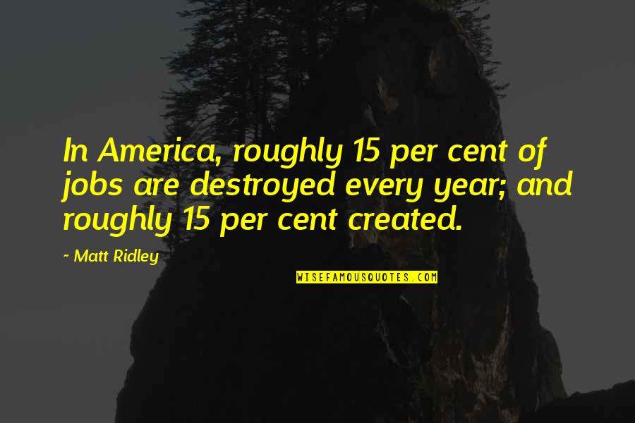 Childish Teasing Quotes By Matt Ridley: In America, roughly 15 per cent of jobs