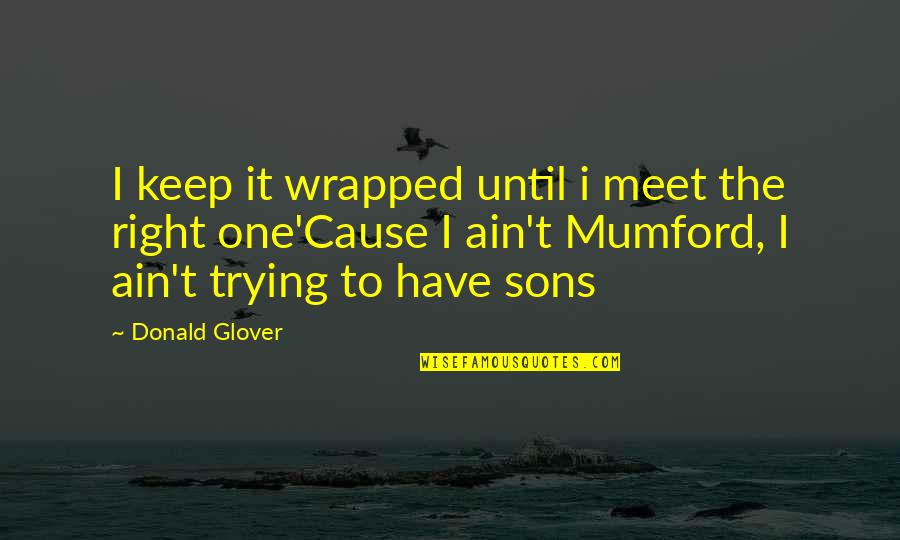 Children's Book Friendship Quotes By Donald Glover: I keep it wrapped until i meet the