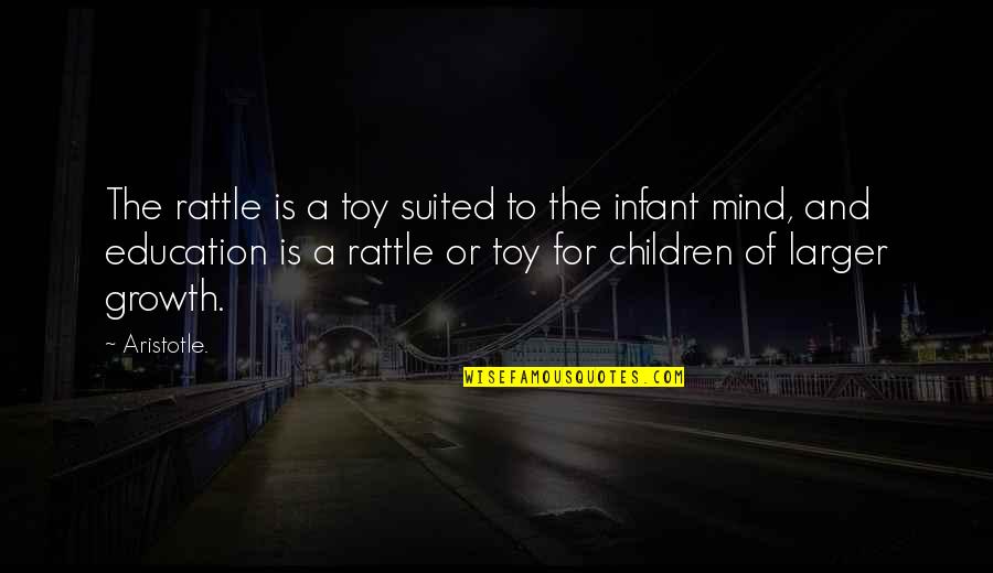 Children's Education Quotes By Aristotle.: The rattle is a toy suited to the