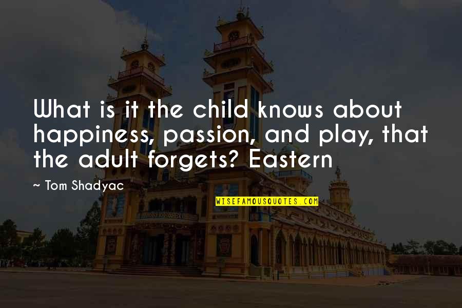 Child's Play Quotes By Tom Shadyac: What is it the child knows about happiness,