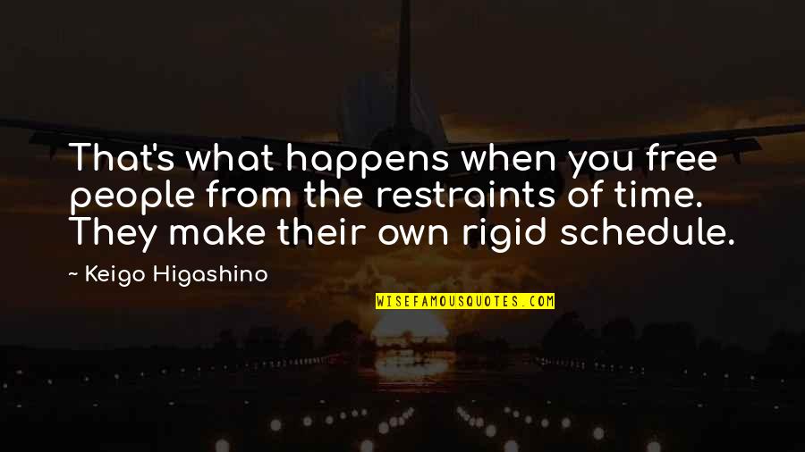 Chile And Rainy Days Quotes By Keigo Higashino: That's what happens when you free people from