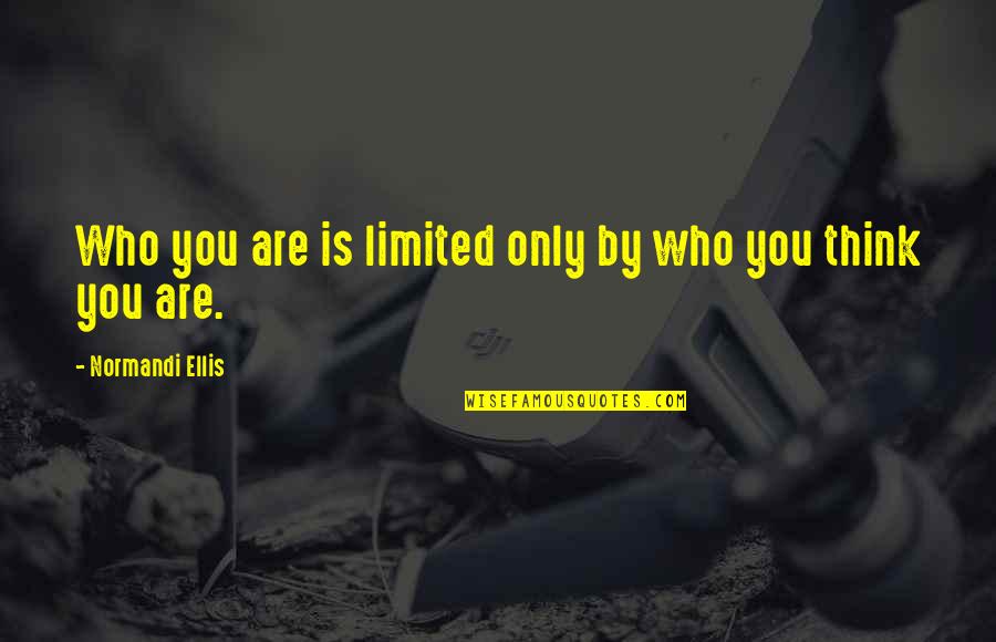 Chilean Miners Quotes By Normandi Ellis: Who you are is limited only by who