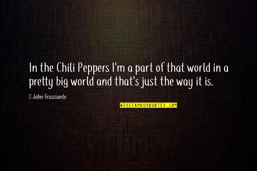 Chili's Quotes By John Frusciante: In the Chili Peppers I'm a part of