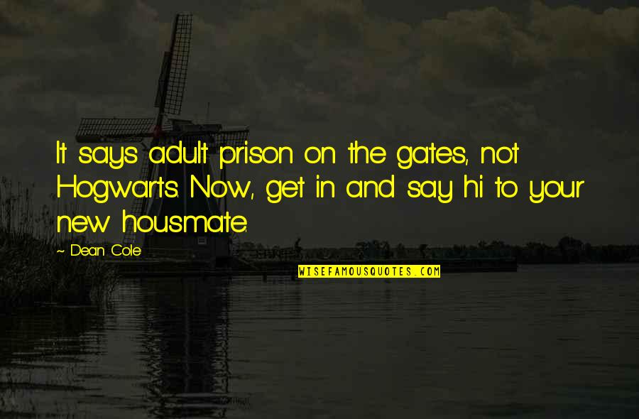 Chilling Illusion Quotes By Dean Cole: It says adult prison on the gates, not Chilling Illusion Quotes By Dean Cole: It says adult prison on the gates, not