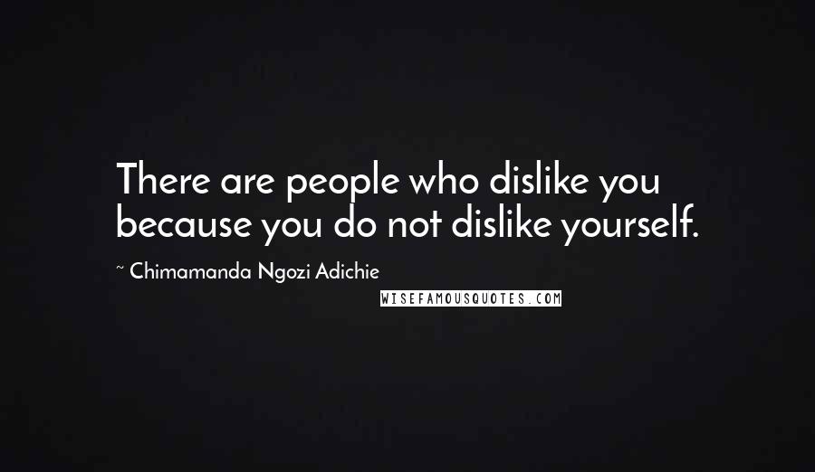 Chimamanda Ngozi Adichie quotes: There are people who dislike you because you do not dislike yourself.