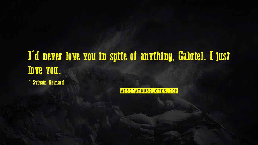 Chinaism Quotes By Sylvain Reynard: I'd never love you in spite of anything,