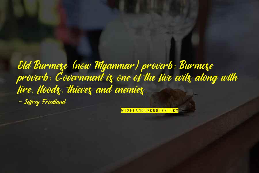 China's Economy Quotes By Jeffrey Friedland: Old Burmese (now Myanmar) proverb: Burmese proverb: Government