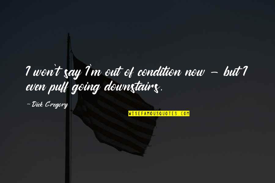Chindris Vasile Quotes By Dick Gregory: I won't say I'm out of condition now