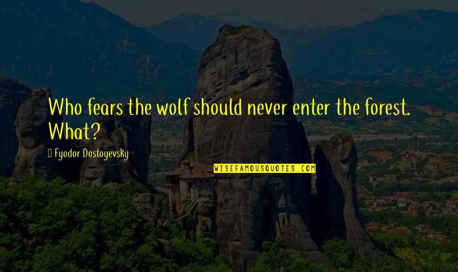 Chinese Lettering Quotes By Fyodor Dostoyevsky: Who fears the wolf should never enter the