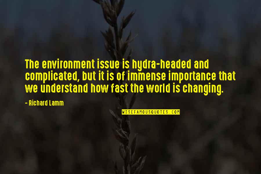 Chinese Proverbs New Year Quotes By Richard Lamm: The environment issue is hydra-headed and complicated, but