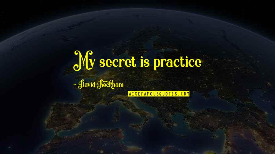 Chintan Trivedi Quotes By David Beckham: My secret is practice