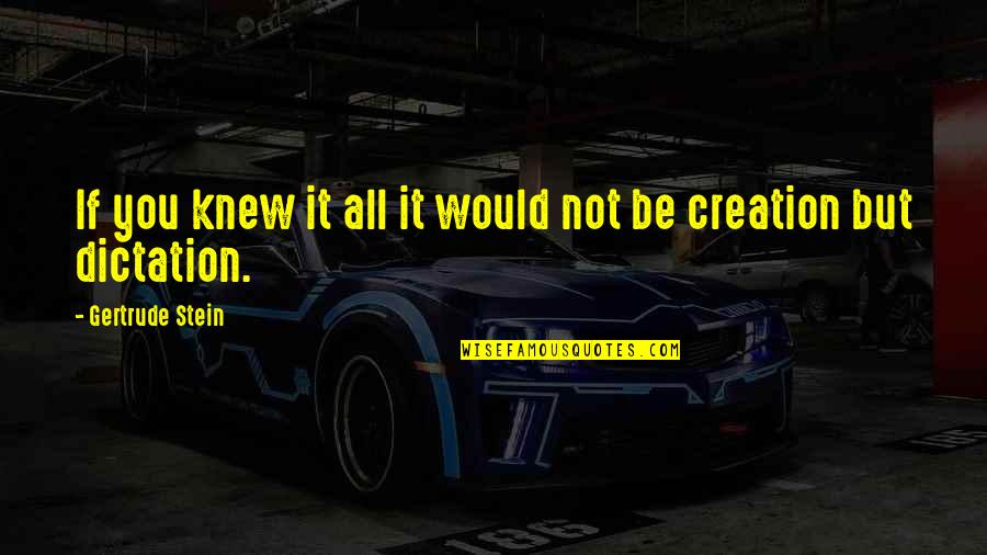 Chinthamani Quotes By Gertrude Stein: If you knew it all it would not Chinthamani Quotes By Gertrude Stein: If you knew it all it would not