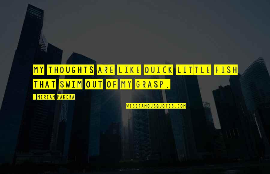 Chiocciola Internet Quotes By Miriam Makeba: My thoughts are like quick little fish that