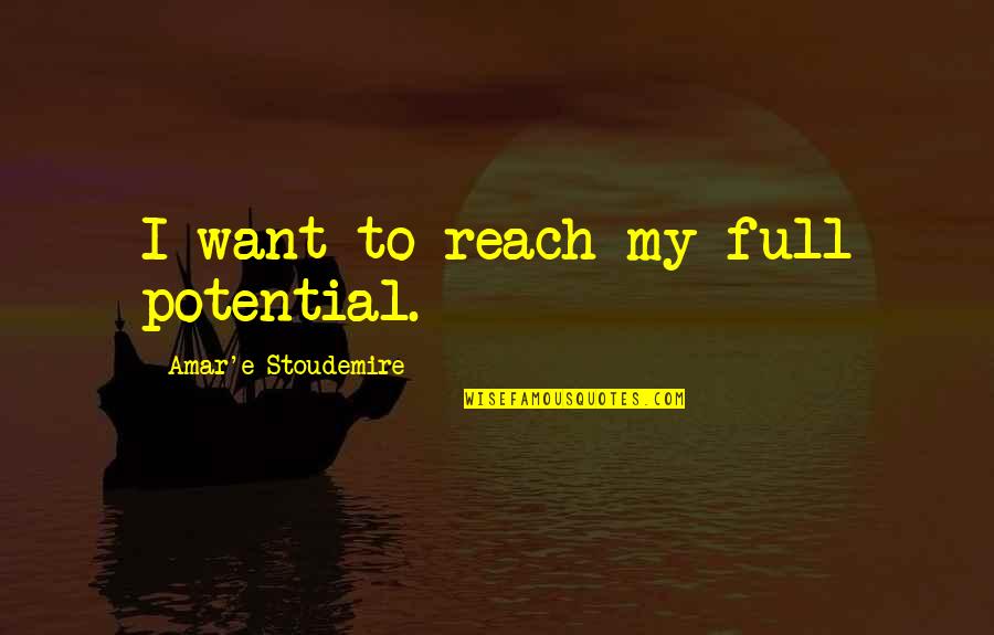 Chiocciole Recipes Quotes By Amar'e Stoudemire: I want to reach my full potential. Chiocciole Recipes Quotes By Amar'e Stoudemire: I want to reach my full potential.