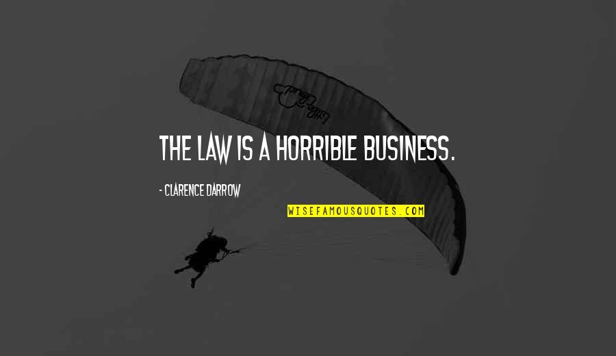 Chip Teacup Quotes By Clarence Darrow: The law is a horrible business.