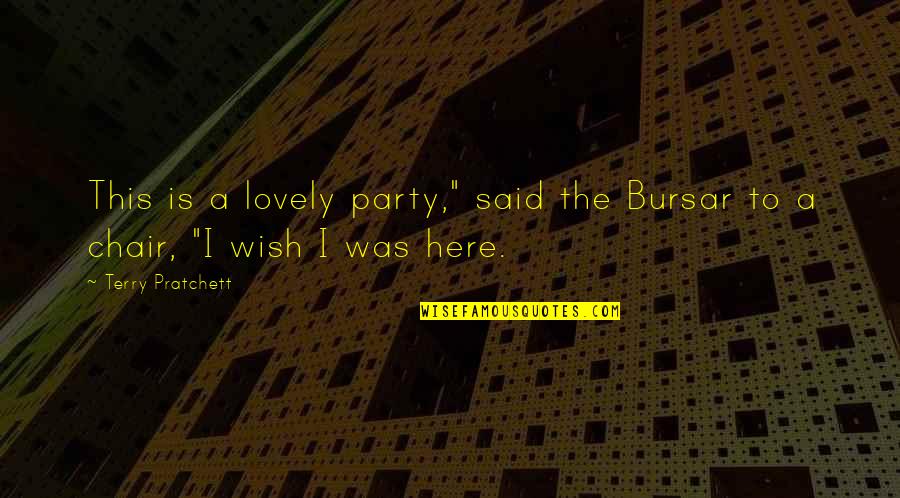 Chip The Teacup Quotes By Terry Pratchett: This is a lovely party," said the Bursar Chip The Teacup Quotes By Terry Pratchett: This is a lovely party," said the Bursar