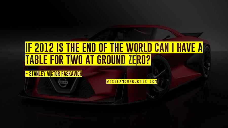 Chipped Cup Quotes By Stanley Victor Paskavich: If 2012 is the end of the world Chipped Cup Quotes By Stanley Victor Paskavich: If 2012 is the end of the world