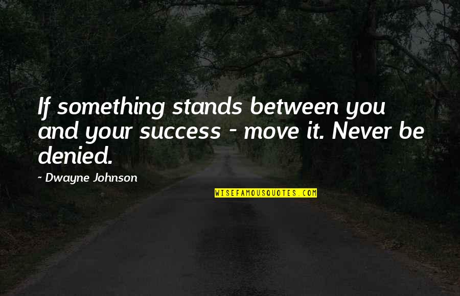 Chippies Quotes By Dwayne Johnson: If something stands between you and your success