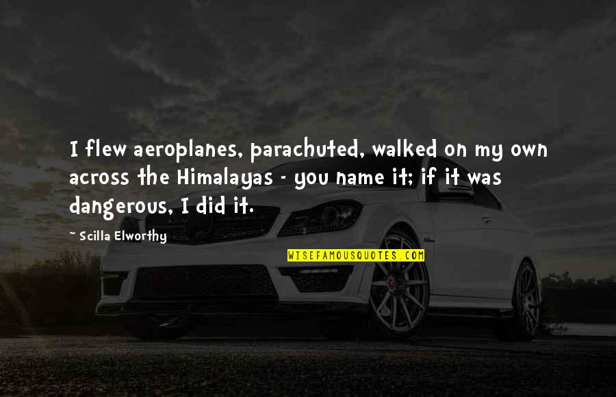 Chipwich Eggnog Quotes By Scilla Elworthy: I flew aeroplanes, parachuted, walked on my own Chipwich Eggnog Quotes By Scilla Elworthy: I flew aeroplanes, parachuted, walked on my own