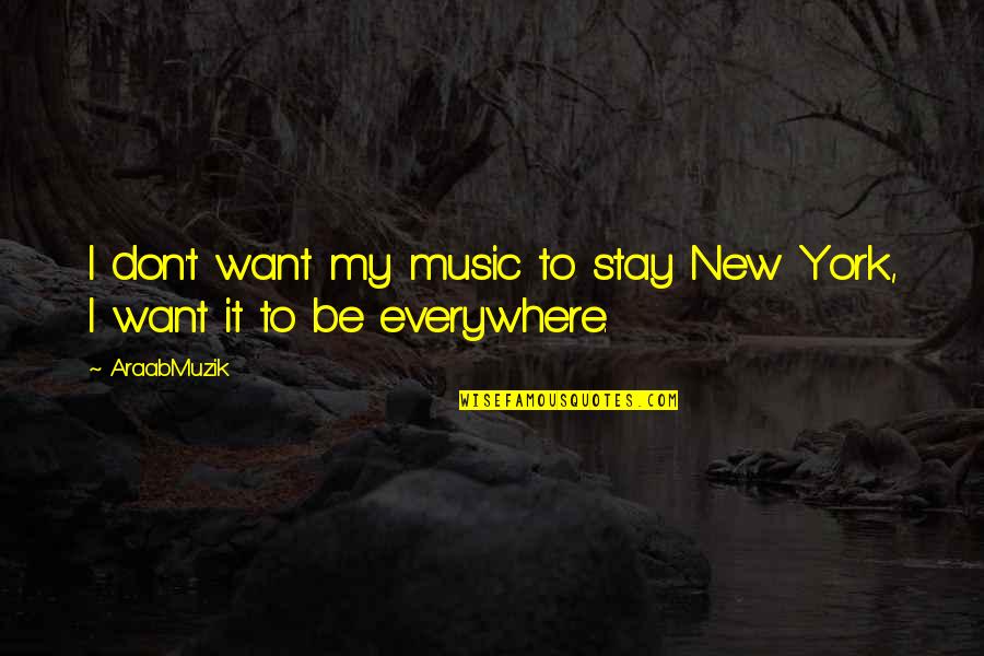 Chiriaco National Monuments Quotes By AraabMuzik: I don't want my music to stay New