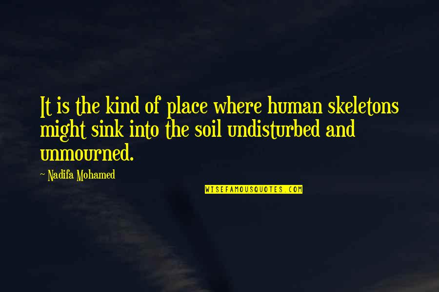Chismosa In English Quotes By Nadifa Mohamed: It is the kind of place where human