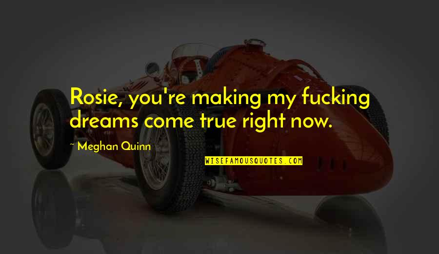 Chitayi Quotes By Meghan Quinn: Rosie, you're making my fucking dreams come true Chitayi Quotes By Meghan Quinn: Rosie, you're making my fucking dreams come true