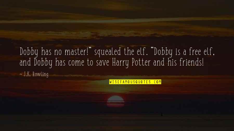 Chithappa Quotes By J.K. Rowling: Dobby has no master!" squealed the elf. "Dobby