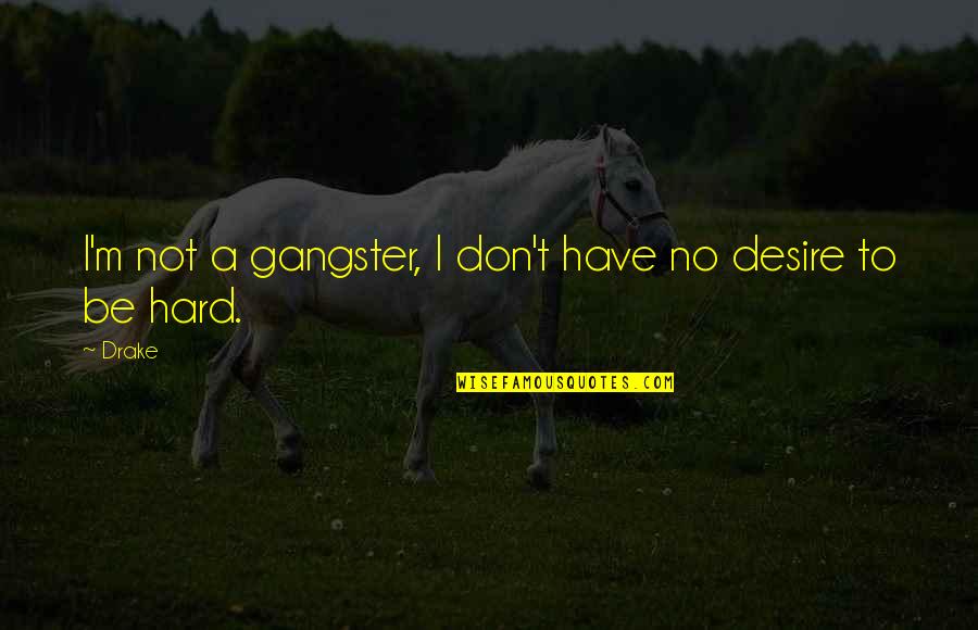 Chitrapu Narayana Quotes By Drake: I'm not a gangster, I don't have no