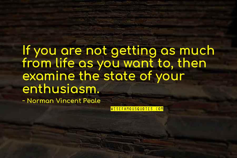 Chittam Quotes By Norman Vincent Peale: If you are not getting as much from