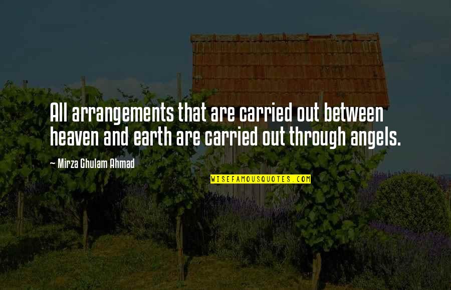 Chizuru Iwasaki Quotes By Mirza Ghulam Ahmad: All arrangements that are carried out between heaven
