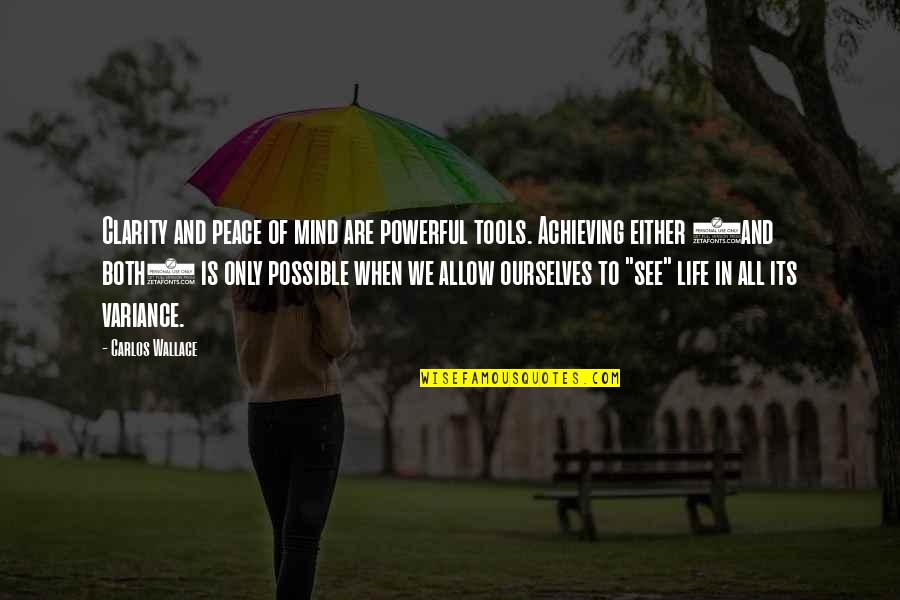 Chocolatada Quotes By Carlos Wallace: Clarity and peace of mind are powerful tools.