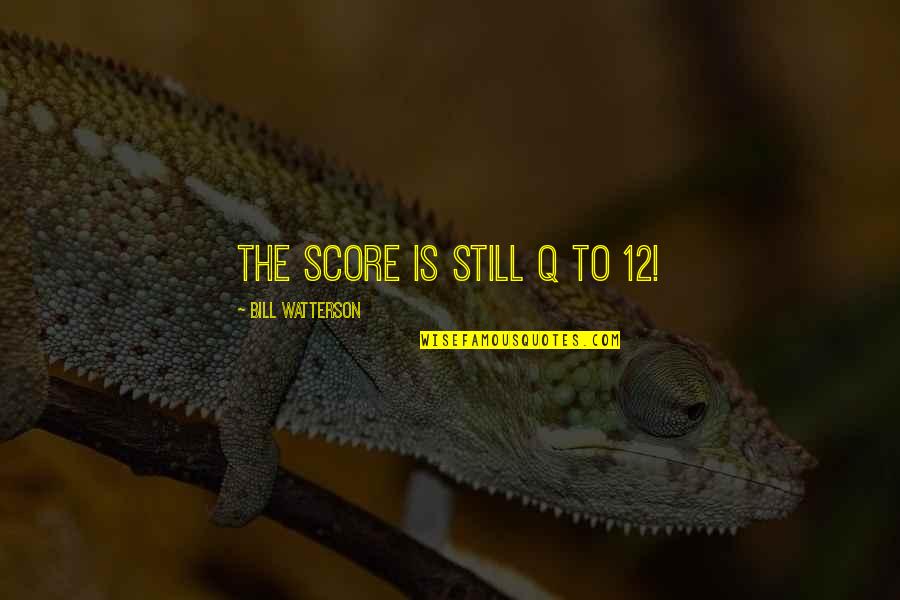 Choi Soo Young Quotes By Bill Watterson: The score is still Q to 12!