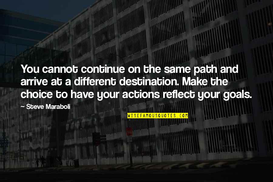 Choice And Success Quotes By Steve Maraboli: You cannot continue on the same path and