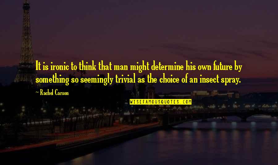 Choices And Future Quotes By Rachel Carson: It is ironic to think that man might